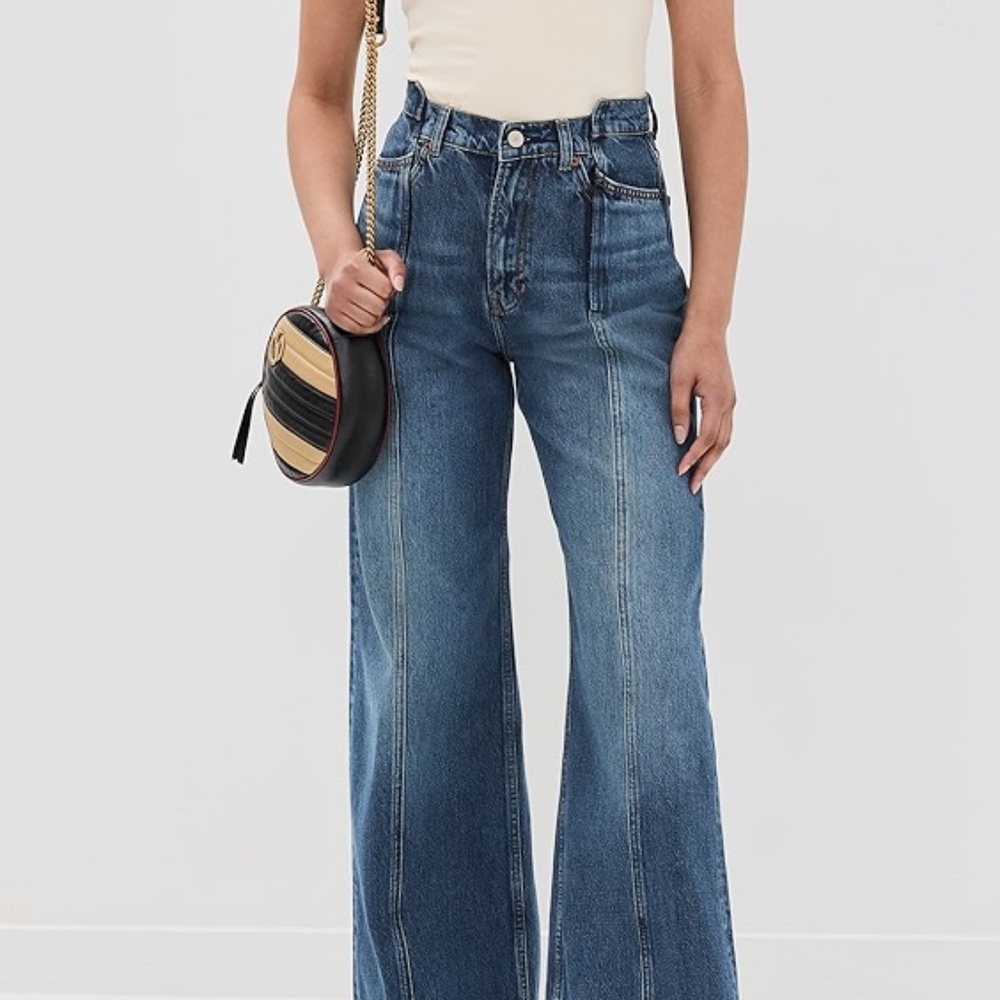 Reformation Cary High Rise Slouchy Wide Leg Jeans (Cabo Reworked)